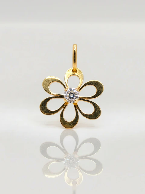 Colgante Margarita de Mayo Circón Oro 18k