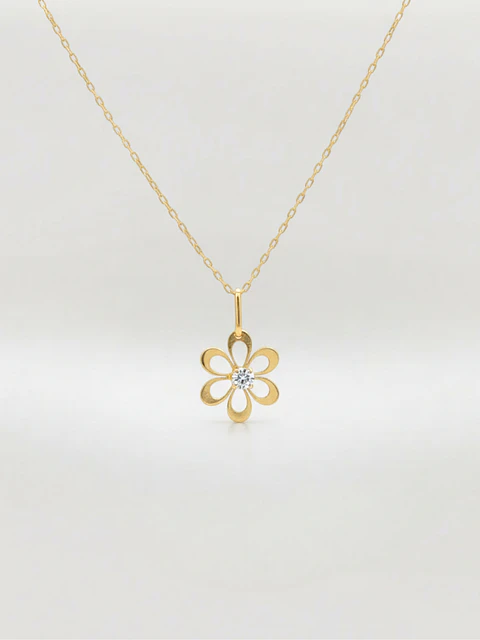 Cadena Margarita de Mayo Circón Oro 18k