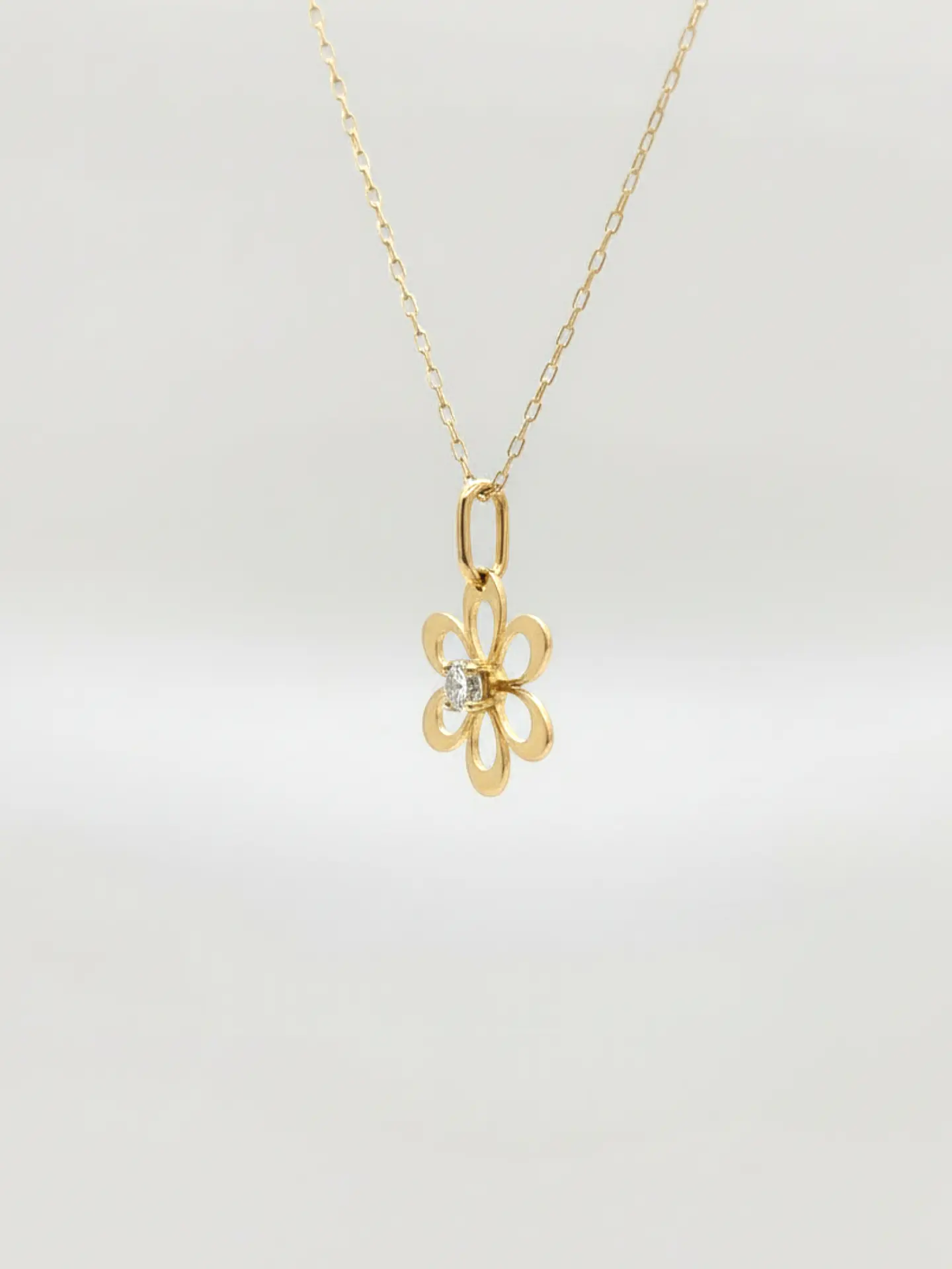 Cadena Margarita de Mayo Circón Oro 18k 3