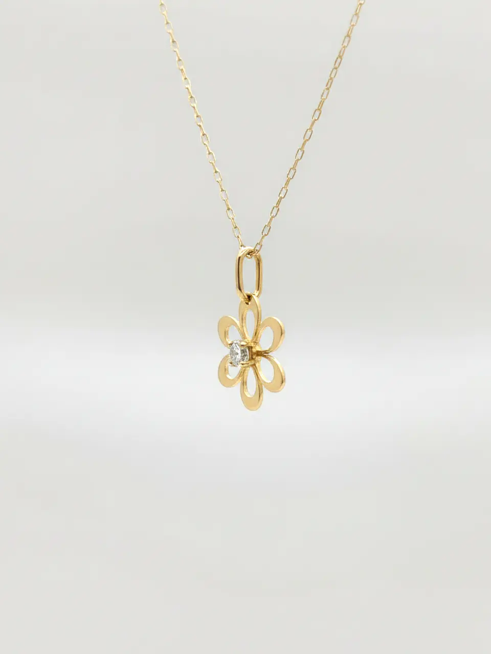 Cadena Margarita de Mayo Circón Oro 18k 3