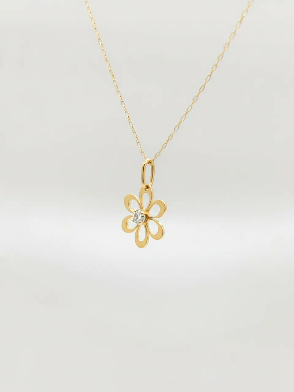 Cadena Margarita de Mayo Circón Oro 18k 4