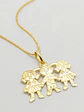 Cadena Ternura Familiar Tres Niños Oro 18k - Miniatura 1