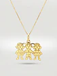 Cadena Ternura Familiar Tres Niños Oro 18k - Miniatura 3