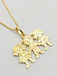 Cadena Ternura Familiar Tres Niños Oro 18k - Miniatura 4