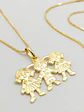 Cadena Ternura Familiar Tres Niños Oro 18k - Miniatura 5