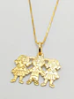 Cadena Ternura Familiar Tres Niños Oro 18k - Miniatura 6