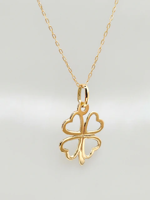 Cadena Trébol de la Suerte Oro 18k