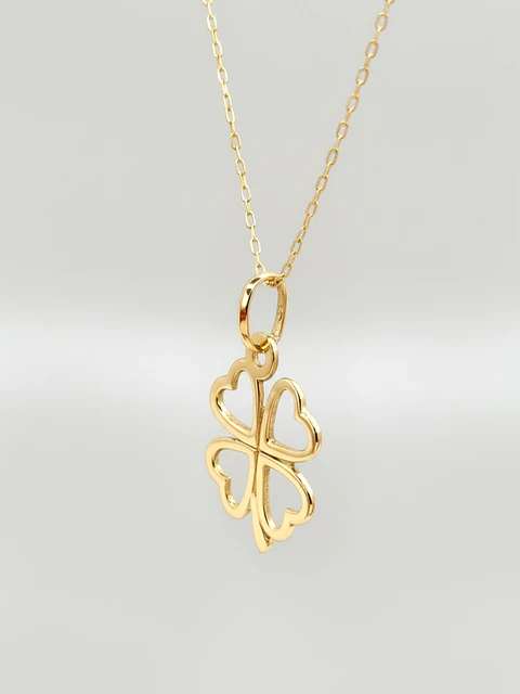 Cadena Trébol de la Suerte Oro 18k