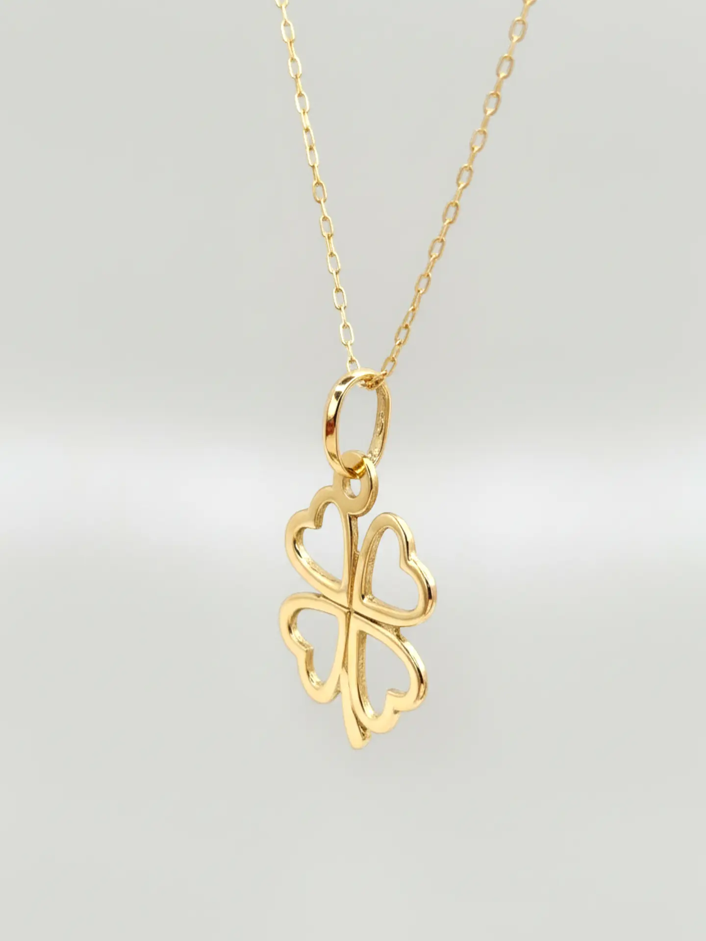 Cadena Trébol de la Suerte Oro 18k 2
