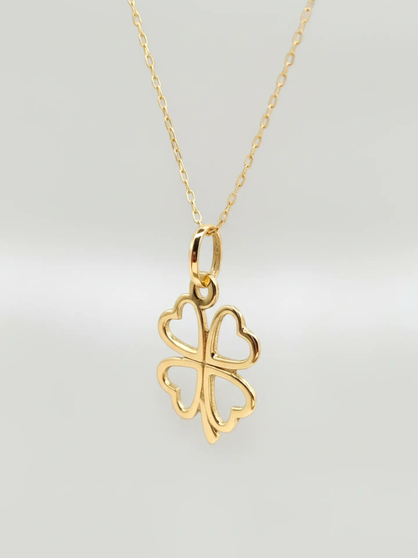 Cadena Trébol de la Suerte Oro 18k 3