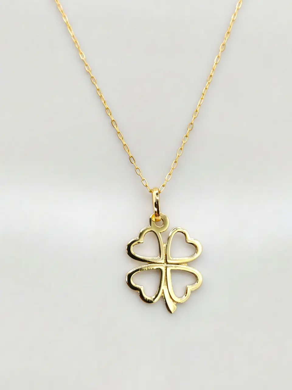 Cadena Trébol de la Suerte Oro 18k 4