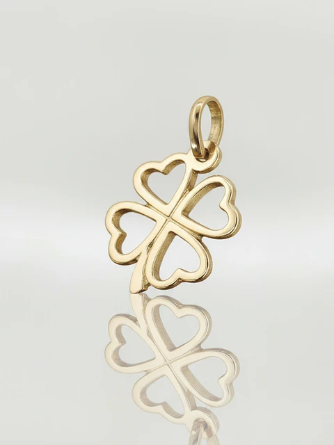 Colgante Trébol de la Suerte Oro 18k