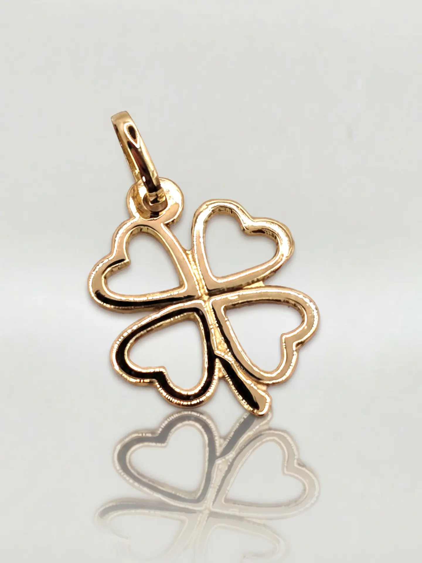 Colgante Trébol de la Suerte Oro 18k 3