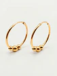 Aros Tubulares con Esferas de Gala Oro 18k - Miniatura 2