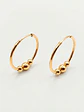 Aros Tubulares con Esferas de Gala Oro 18k - Miniatura 3
