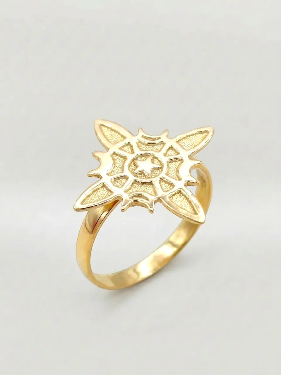 Anillo Amuleto Nudo de Bruja Macizo Oro 18k 3