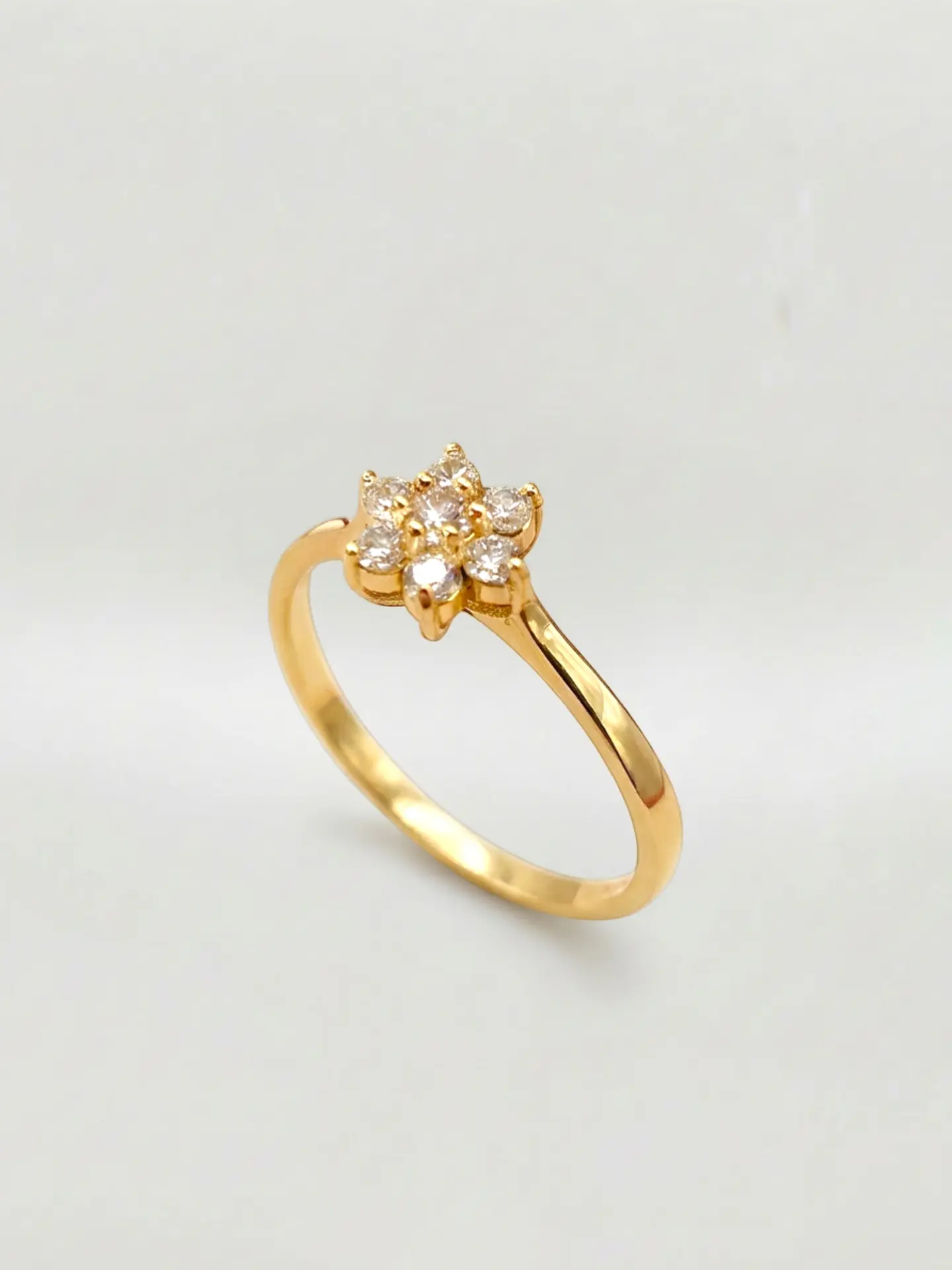 Anillo Roseta Resplandor de Circones Oro 18k 2