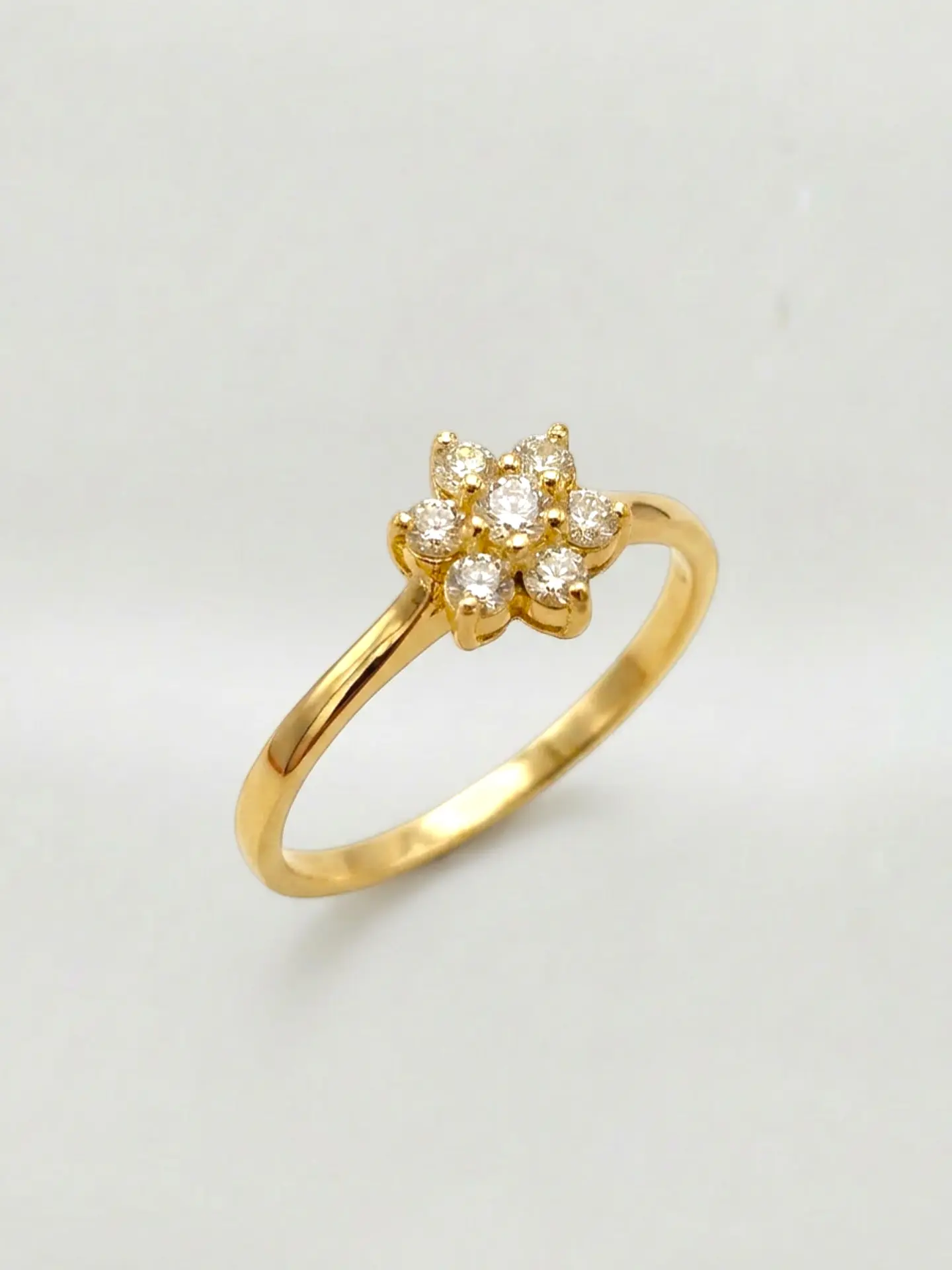 Anillo Roseta Resplandor de Circones Oro 18k 4