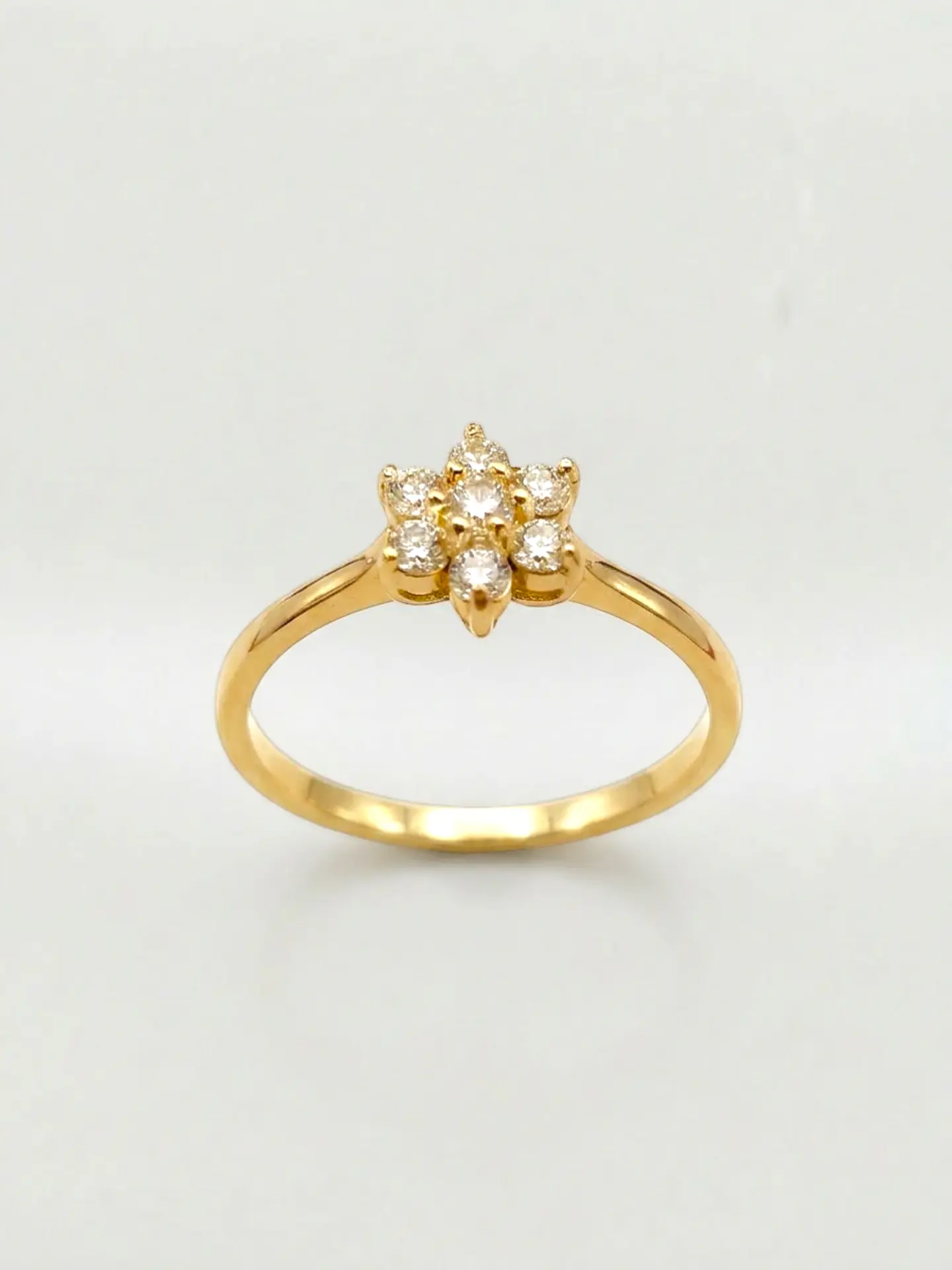 Anillo Roseta Resplandor de Circones Oro 18k 1