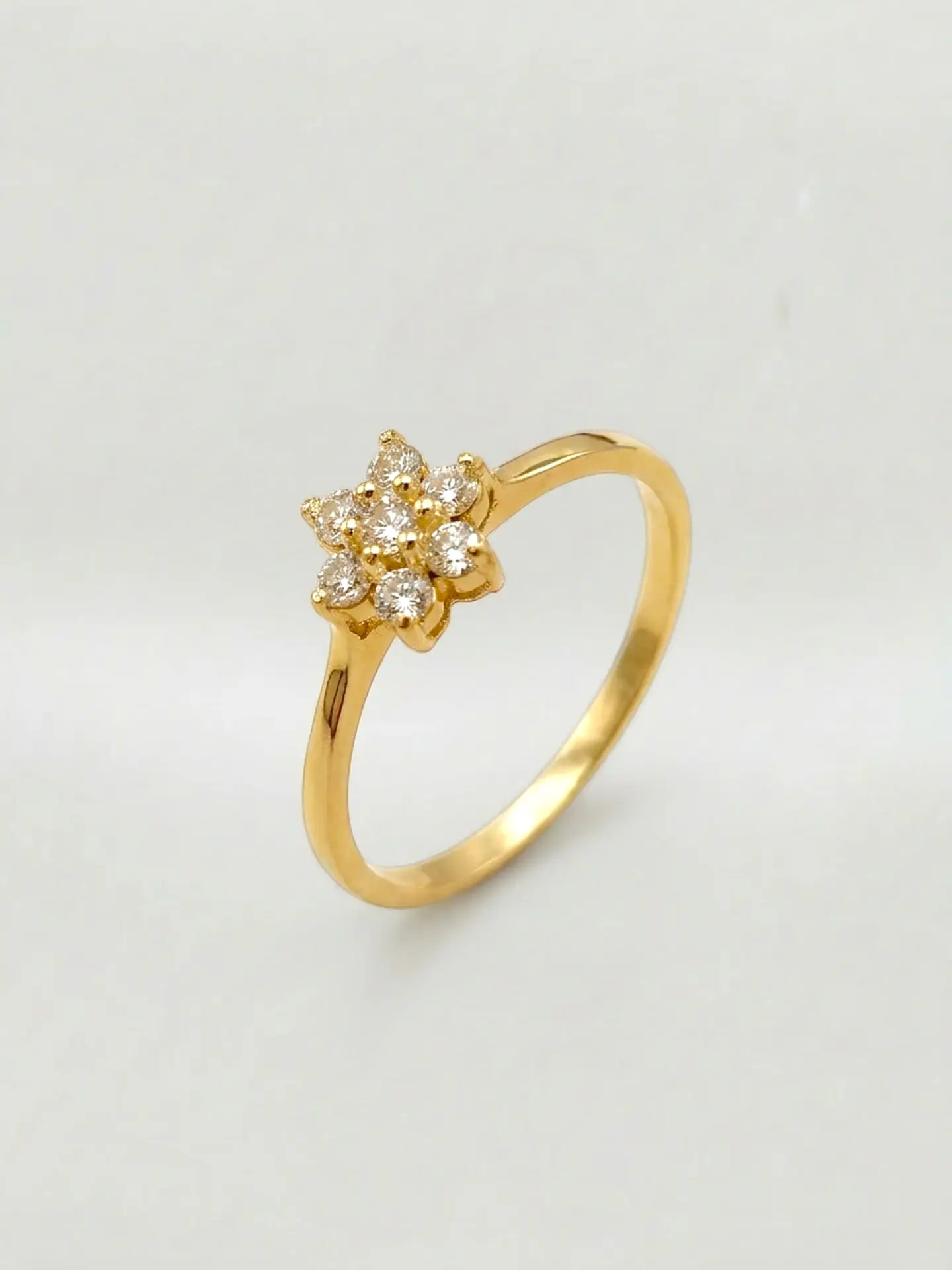 Anillo Roseta Resplandor de Circones Oro 18k 5