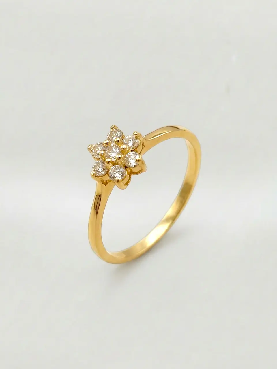 Anillo Roseta Resplandor de Circones Oro 18k 5