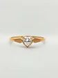 Anillo Chatón Corazón de Circón Esencia Oro 18k - Miniatura 5