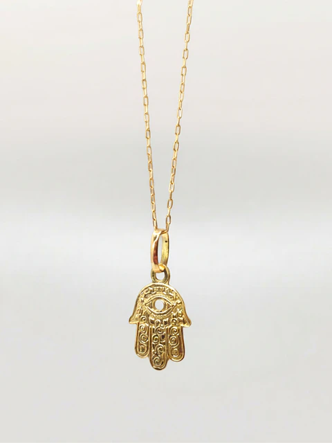 Cadena Mano de Fátima Sagrada Oro 18k