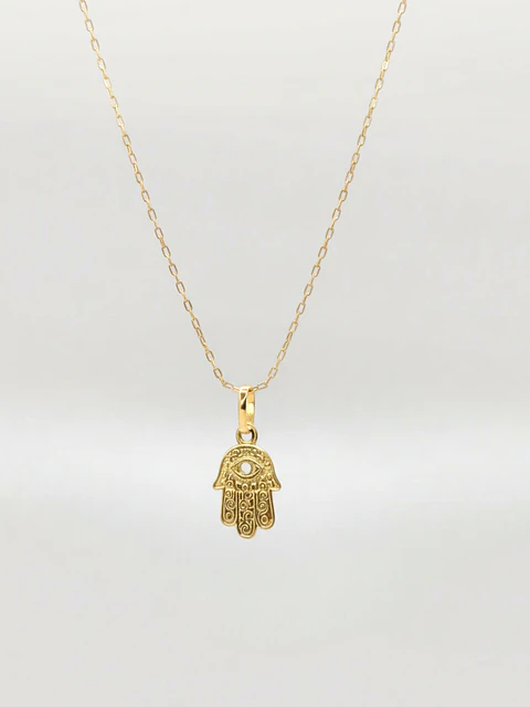 Cadena Mano de Fátima Sagrada Oro 18k