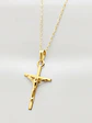 Cadena Devoción con Cruz Cristo Oro 18k - Miniatura 1