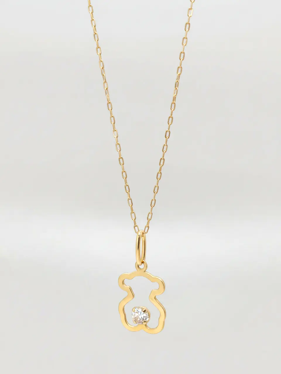 Cadena Osito Ternura con Circón Oro 18k 3