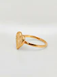Anillo Corazón Satín Delicado Oro 18k - Miniatura 4