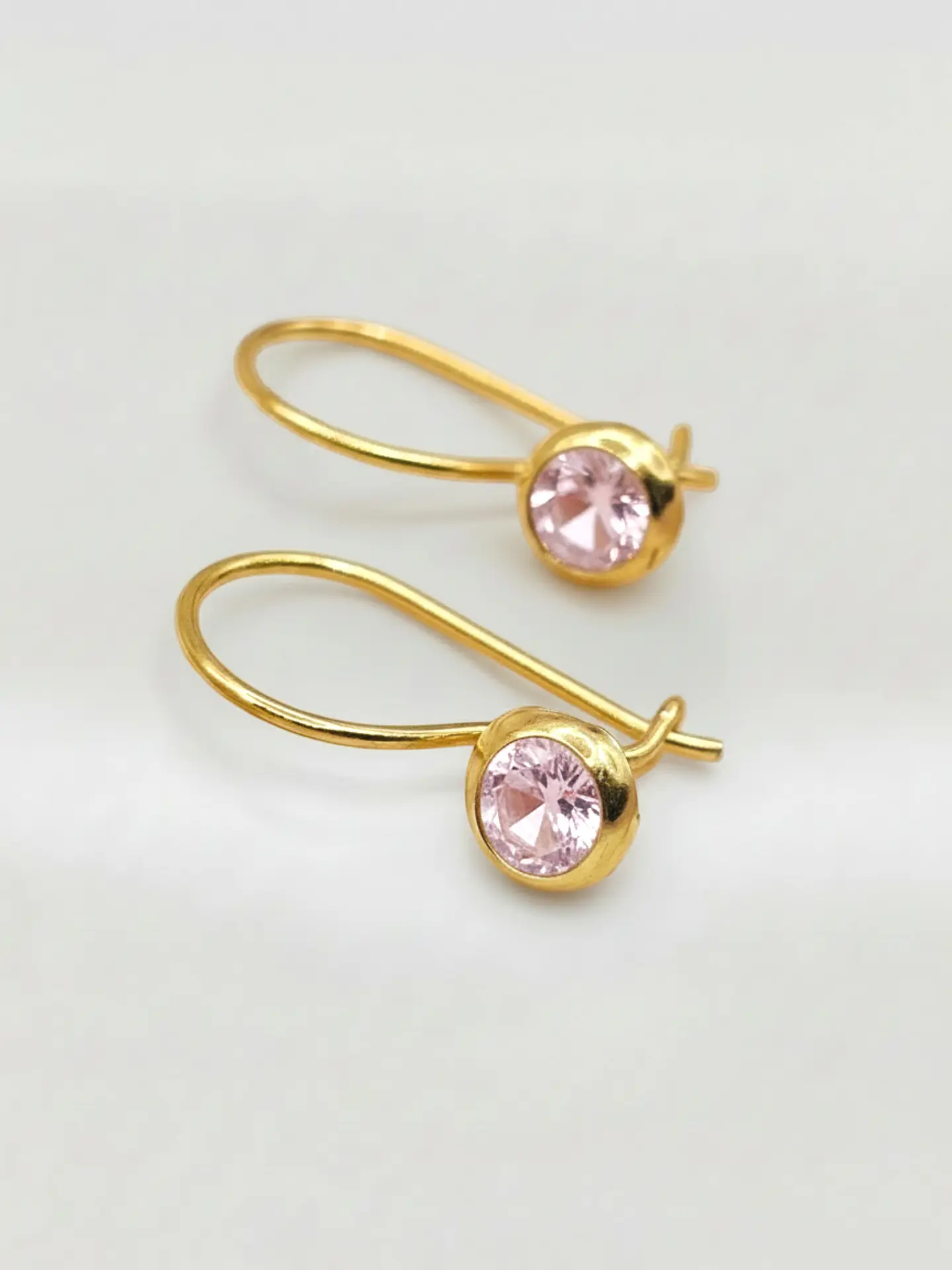 Aros Punto de Luz Rosa de Francia Oro 18k 3