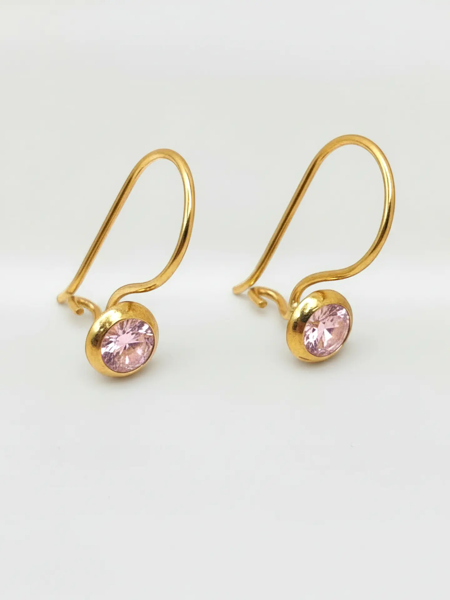 Aros Punto de Luz Rosa de Francia Oro 18k 5