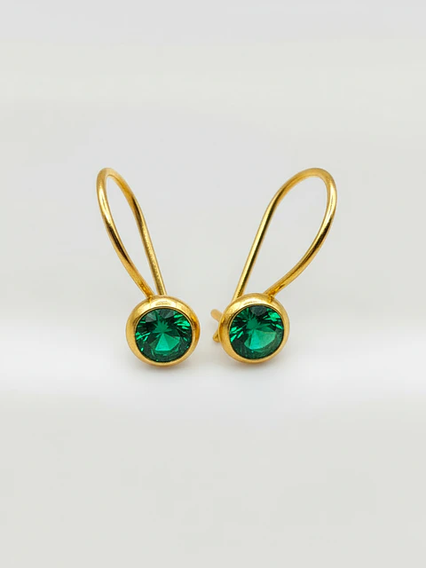 Aros Punto de Luz Jardín de Esmeralda Oro 18k