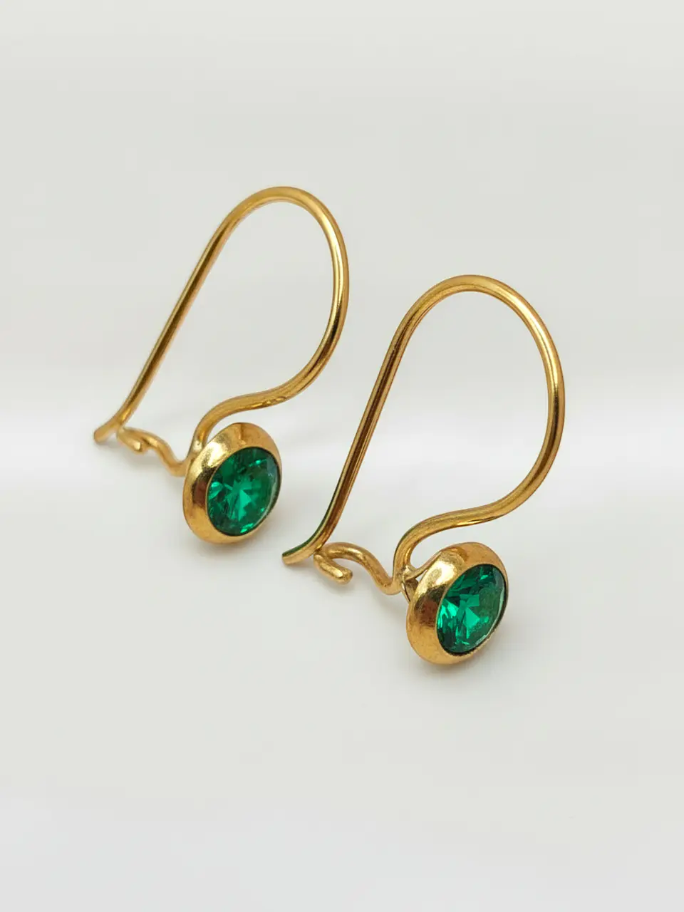 Aros Punto de Luz Jardín de Esmeralda Oro 18k 4