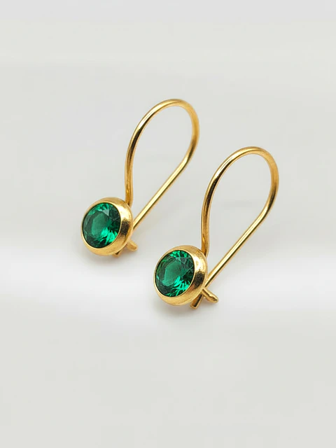 Aros Punto de Luz Jardín de Esmeralda Oro 18k