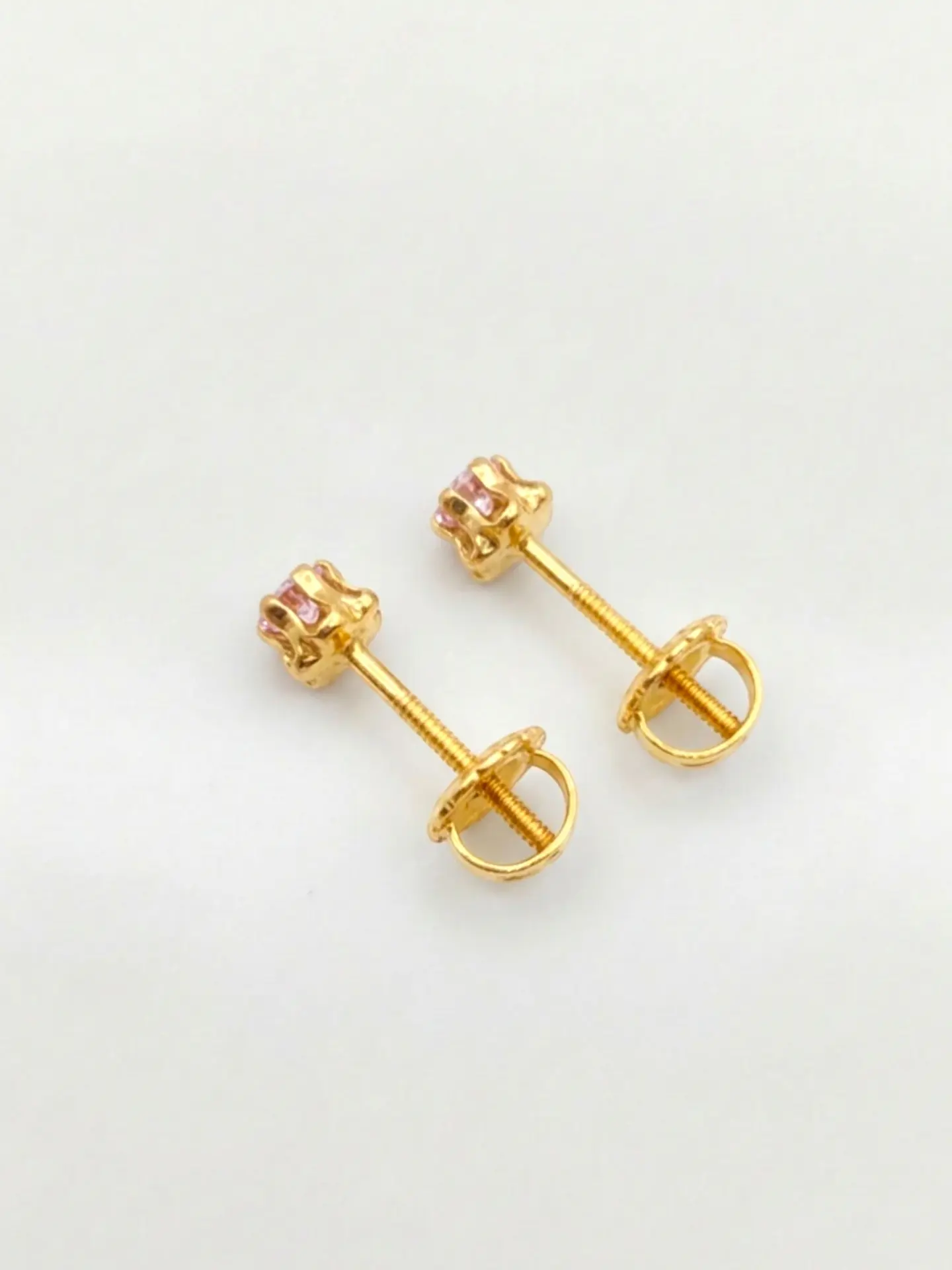 Aros Chatón Italiano Aguamarina Chico Oro 18k 5