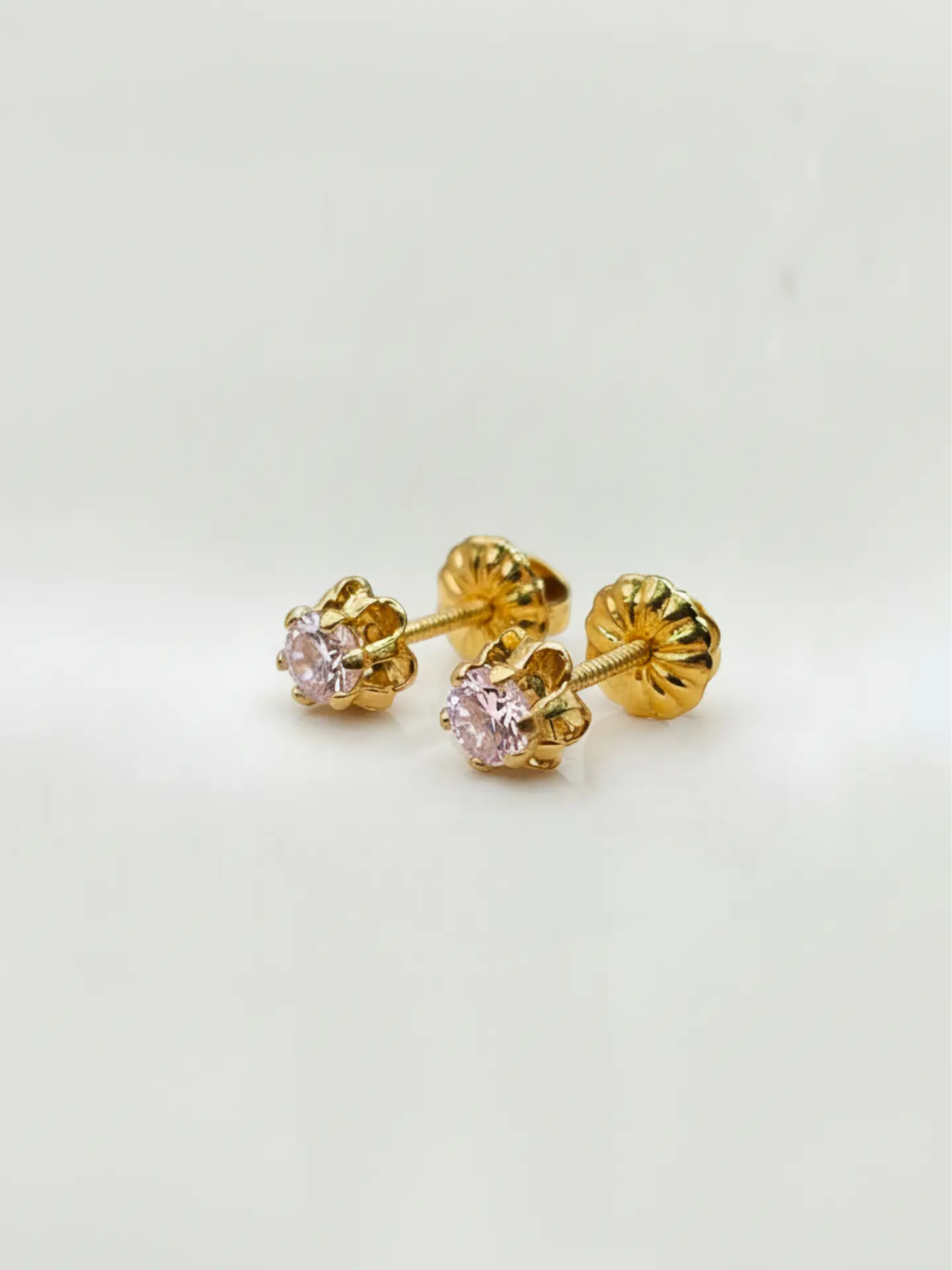 Aros Chatón Italiano Rosa de Francia Mediano Oro 18k 1