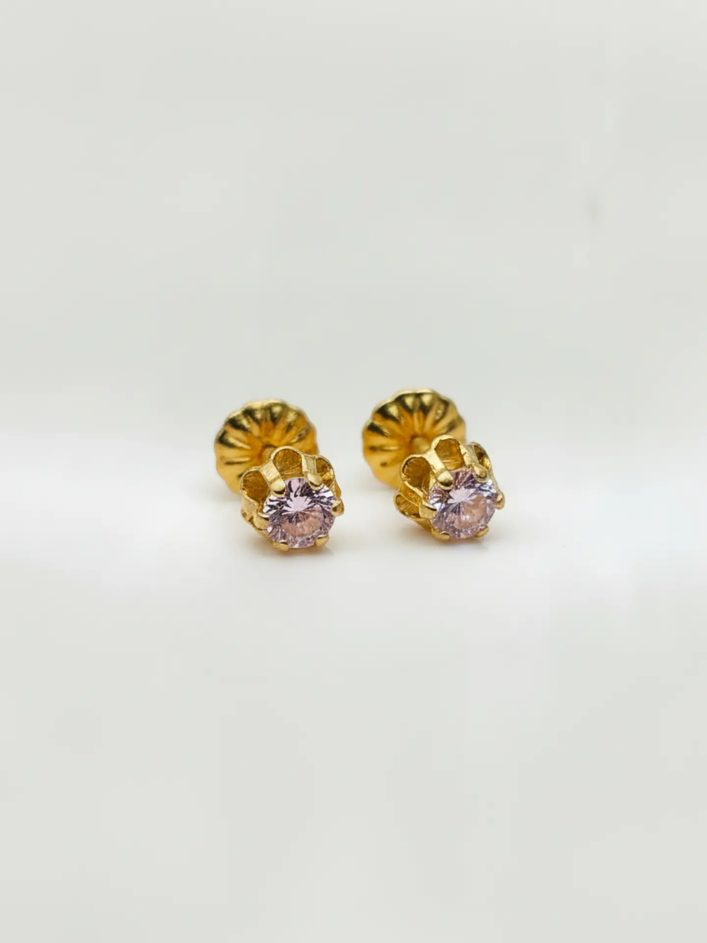 Aros Chatón Italiano Rosa de Francia Mediano Oro 18k 2