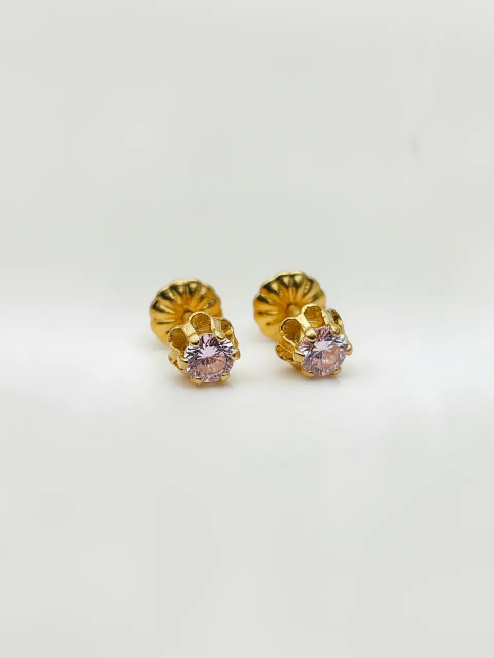 Aros Chatón Italiano Rosa de Francia Mediano Oro 18k 2