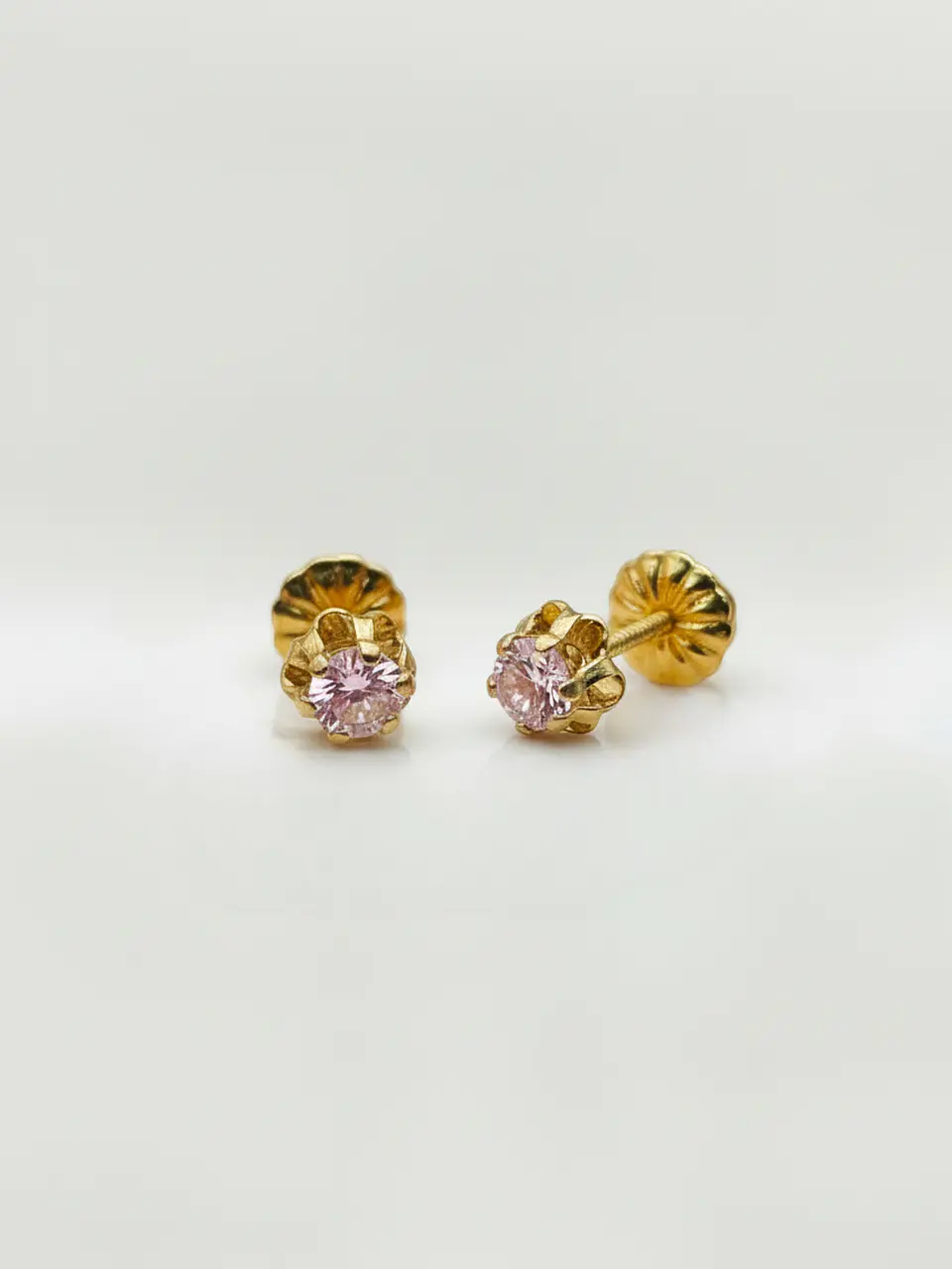 Aros Chatón Italiano Rosa de Francia Mediano Oro 18k 3