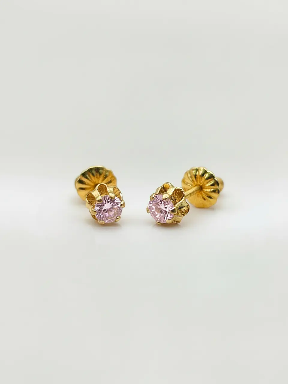 Aros Chatón Italiano Rosa de Francia Mediano Oro 18k 4