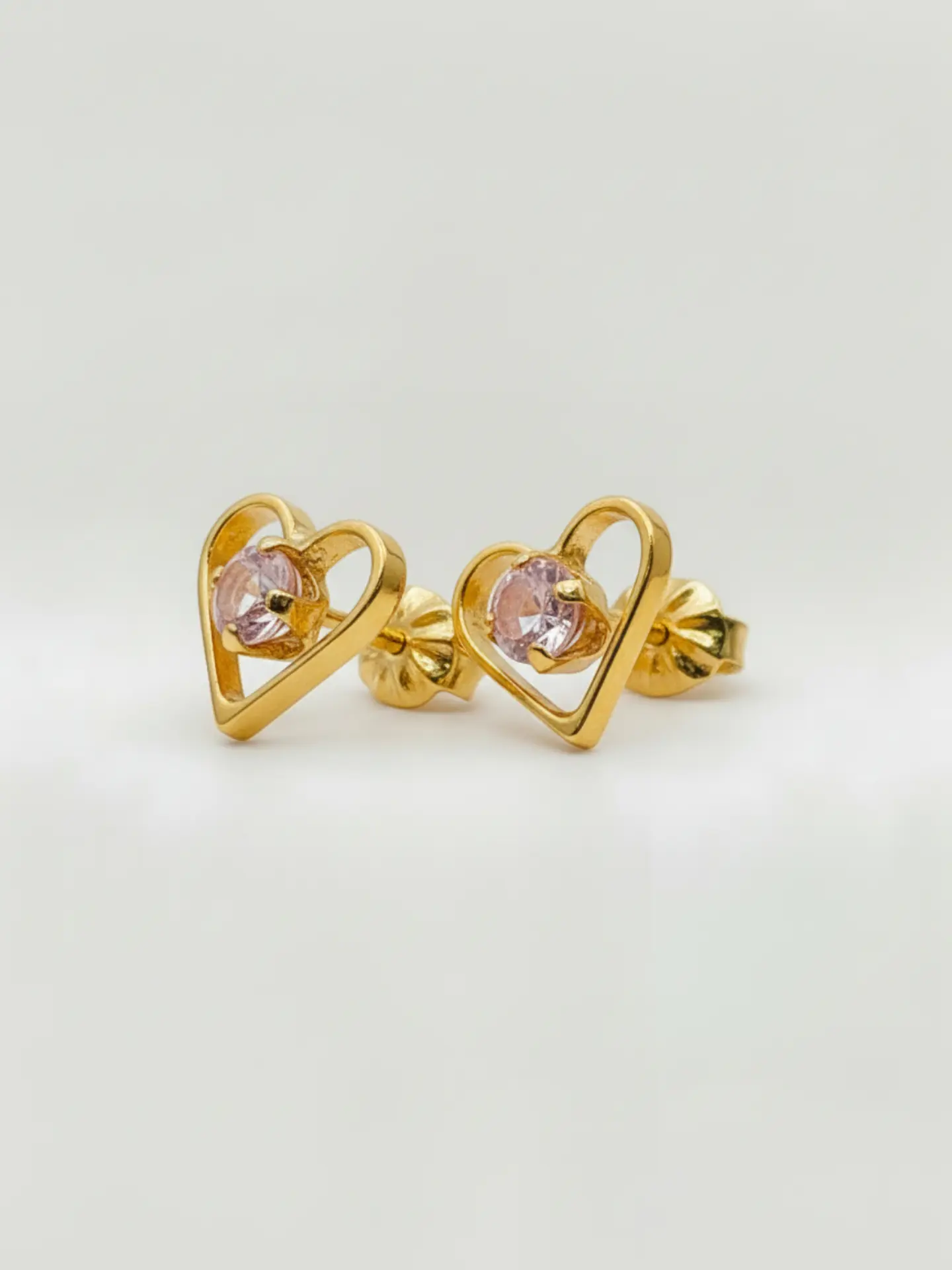 Aros Corazón de Rosa de Francia Grande Oro 18k 1