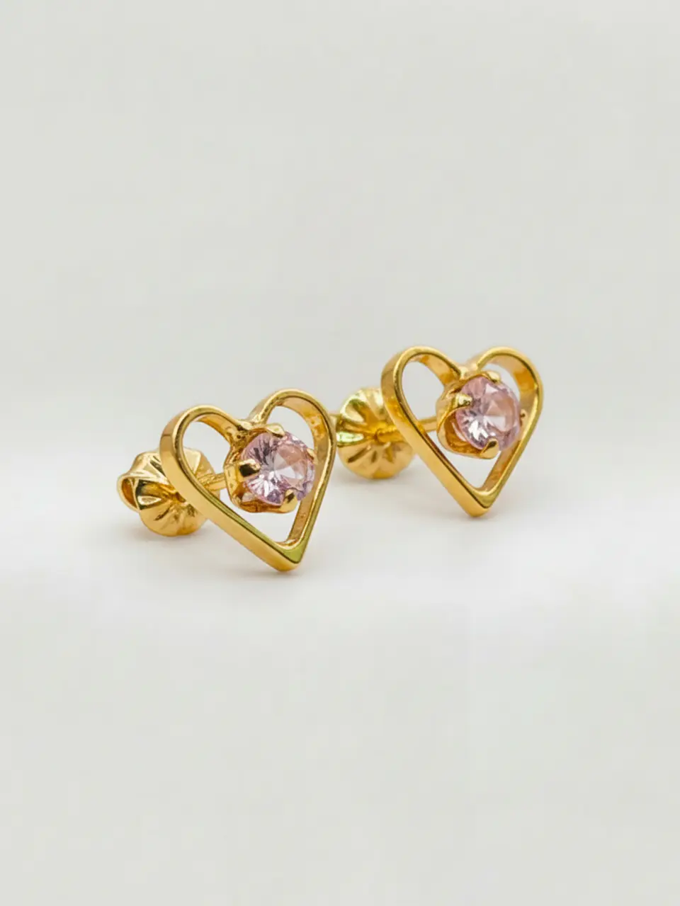 Aros Corazón de Rosa de Francia Grande Oro 18k 2