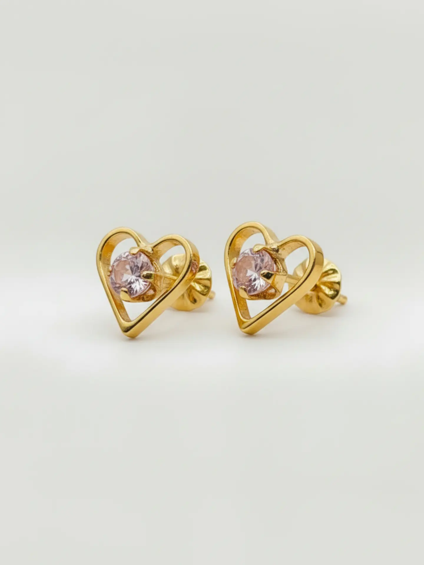 Aros Corazón de Rosa de Francia Grande Oro 18k 3