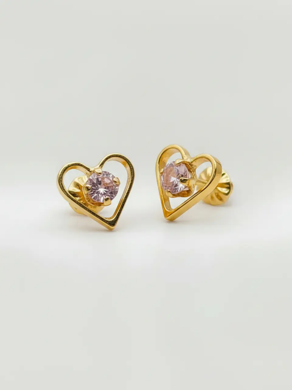 Aros Corazón de Rosa de Francia Grande Oro 18k 4