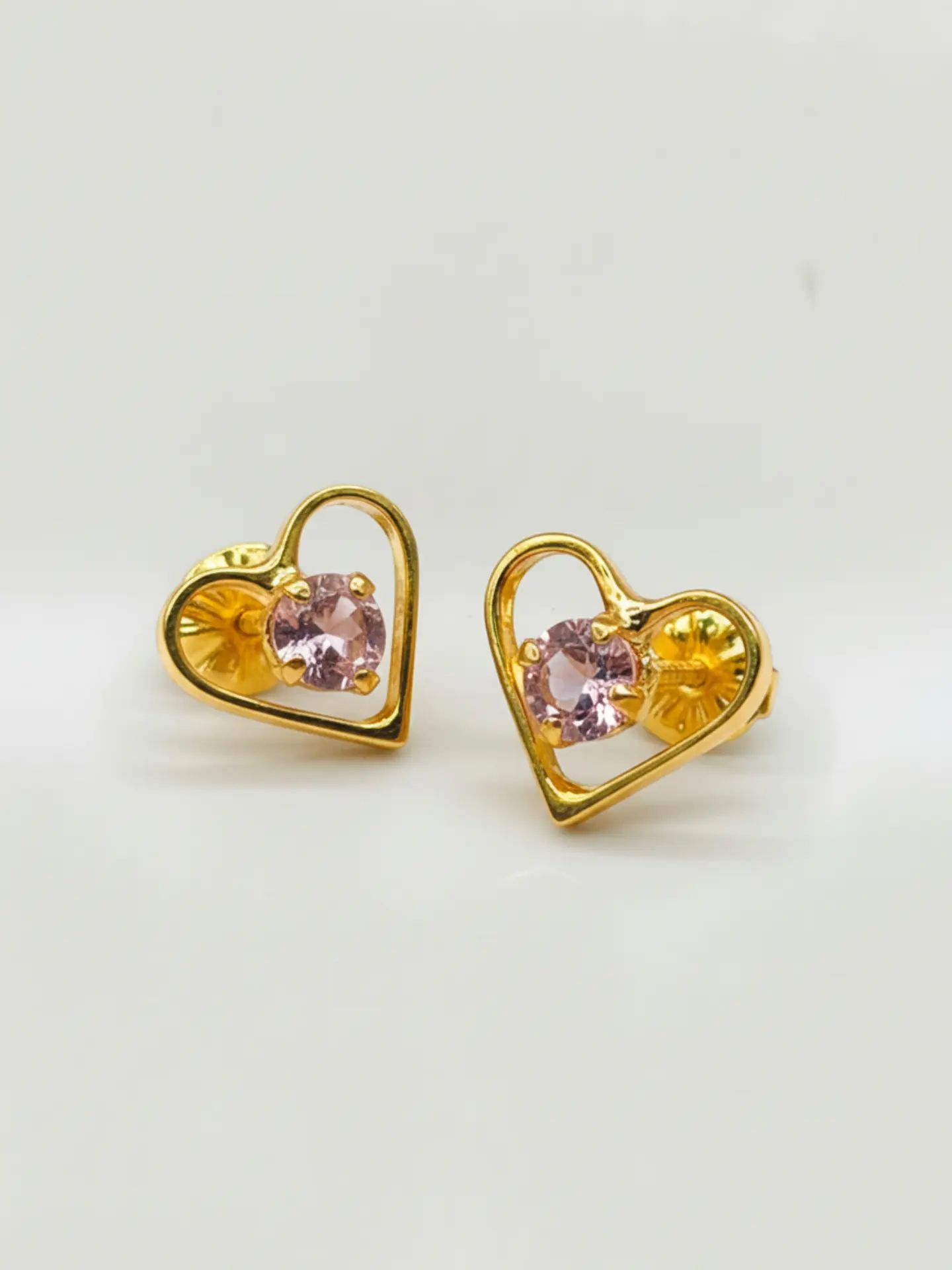 Aros Corazón de Rosa de Francia Grande Oro 18k 5