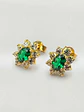 Aros Lady Jardín de Esmeralda y Circones Oro 18k - Miniatura 4