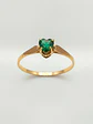 Anillo Chatón Corazón de Esmeralda Oro 18k - Miniatura 1
