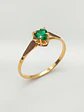 Anillo Chatón Corazón de Esmeralda Oro 18k - Miniatura 3
